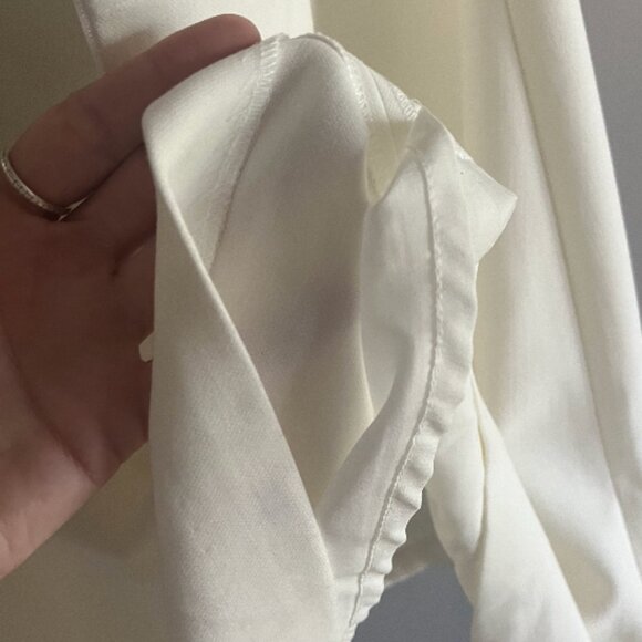 French Connection Mini White Whisper Ruffle V Neck Dress - Picture 6 of 8